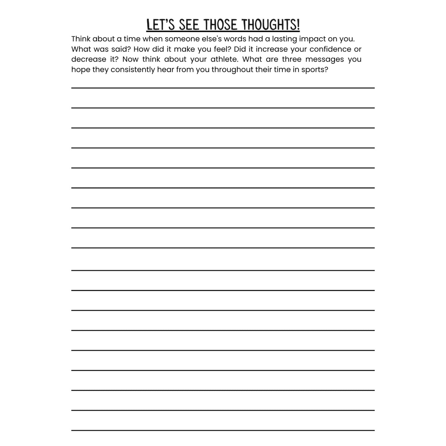 BEHIND THE ATHLETE: A PARENT'S JOURNAL