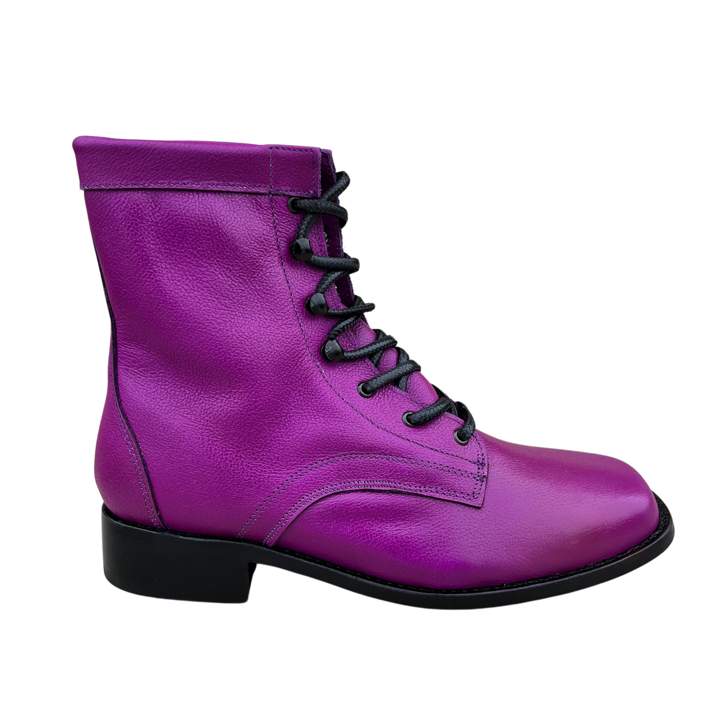 Women’s Purple Lace-Up Boots