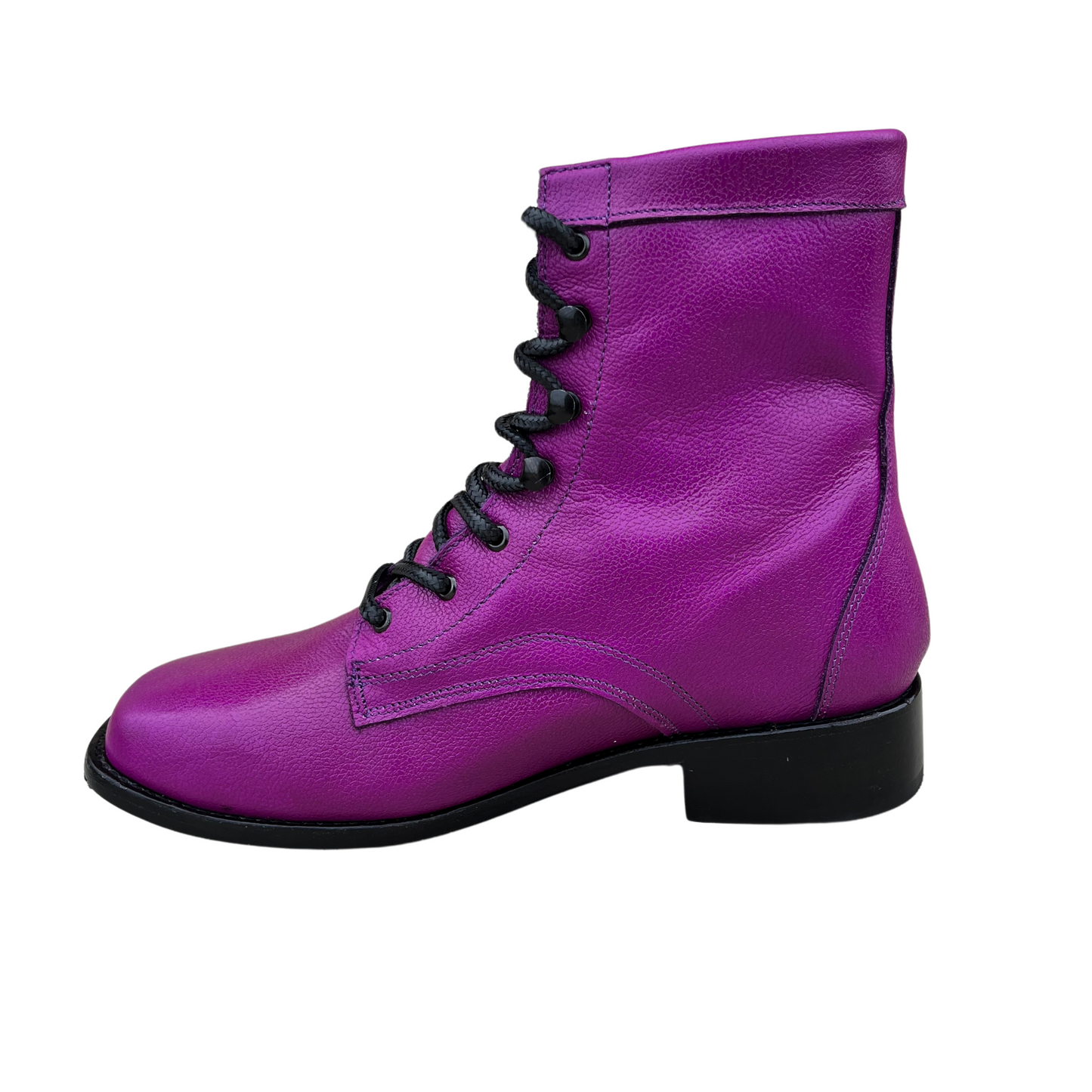 Women’s Purple Lace-Up Boots