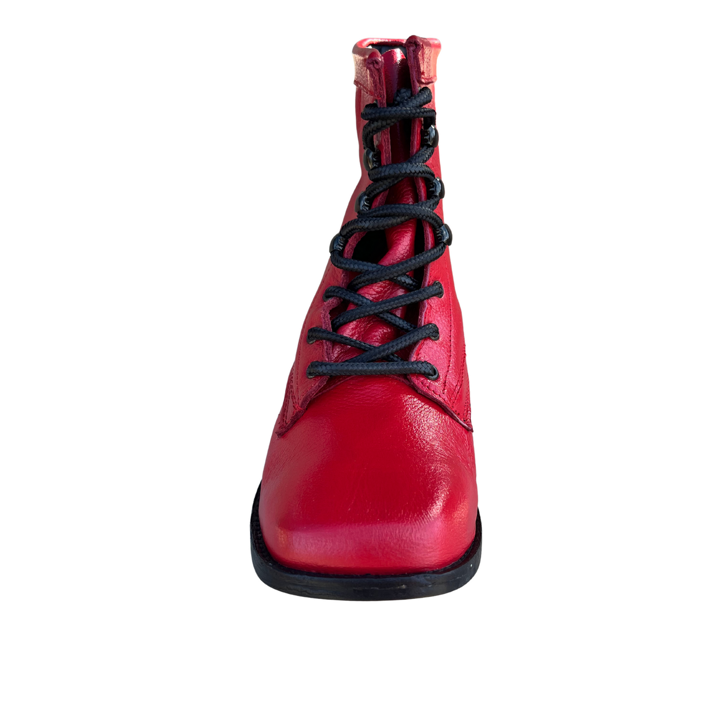 Women’s Red Lace-Up Boots