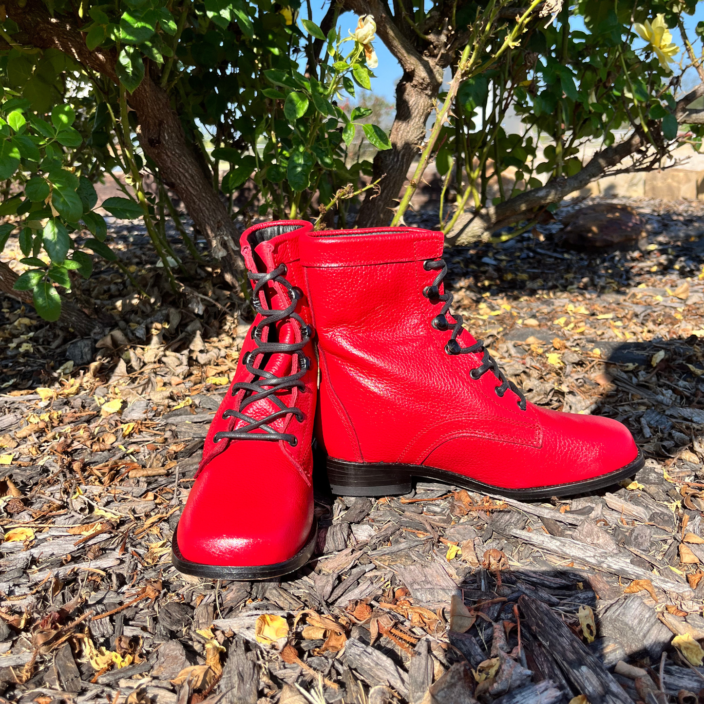 Youth’s Red Lace-Up Boots