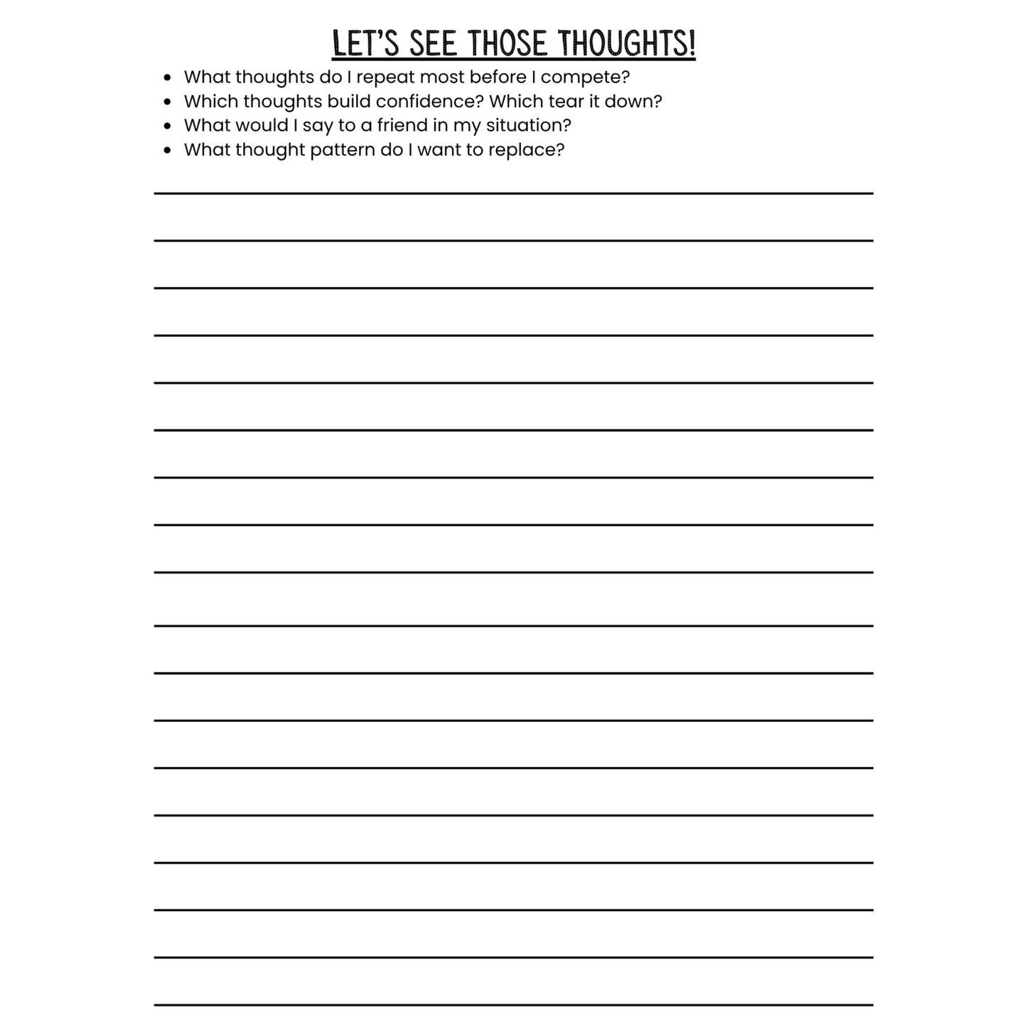 MENTAL GAME JOURNAL