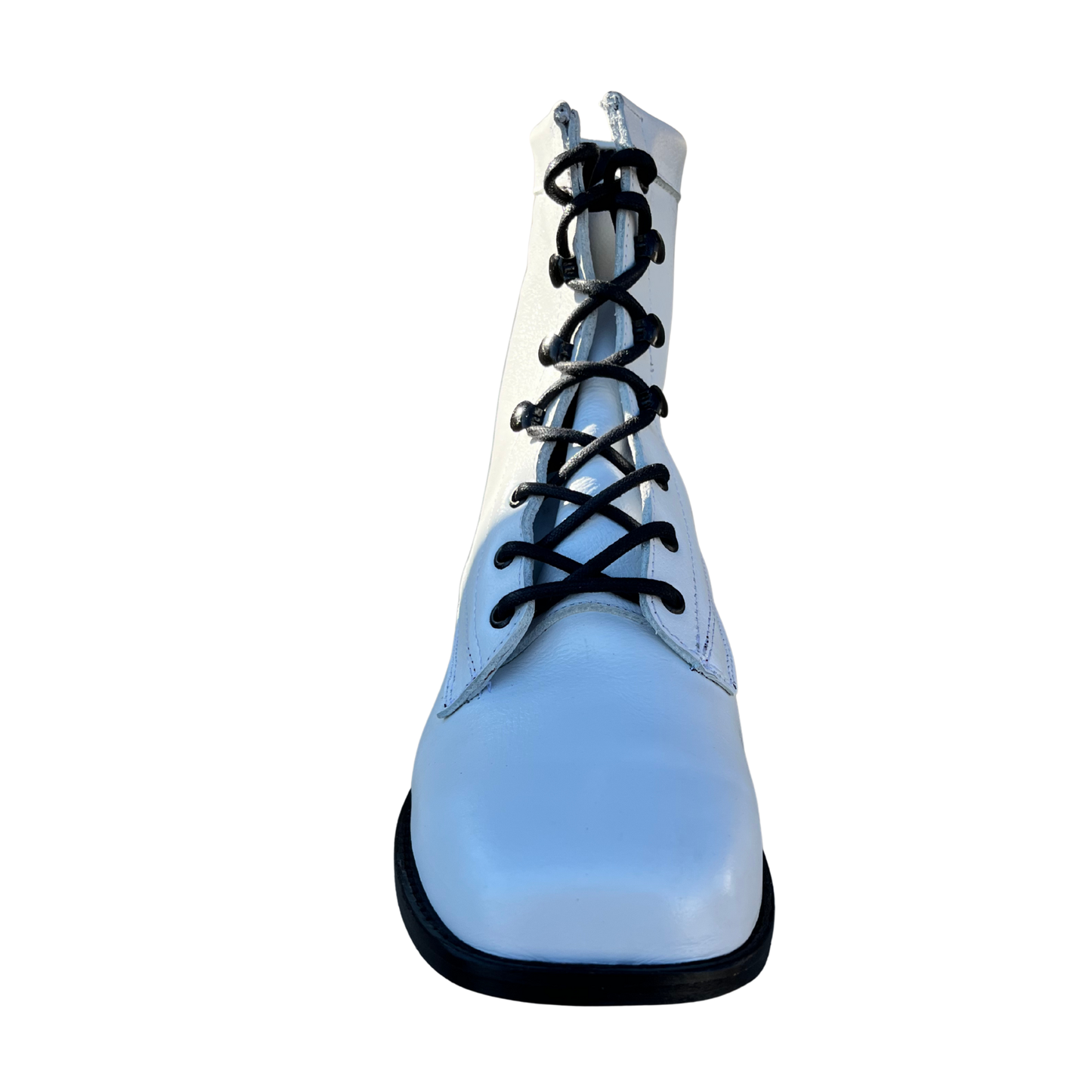 Youth’s White Lace-Up Boots