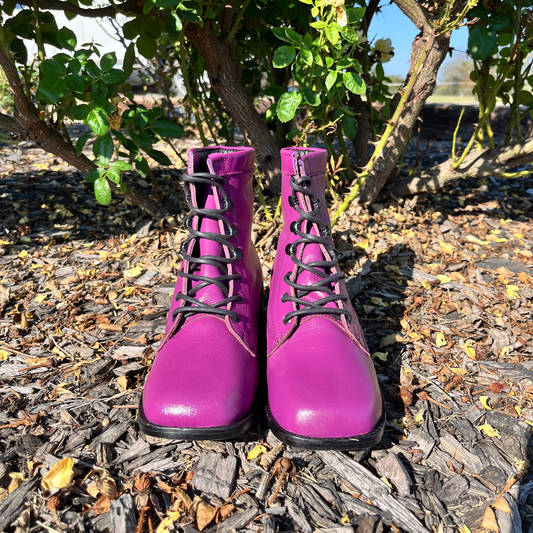 Youth’s Purple Lace-Up Boots