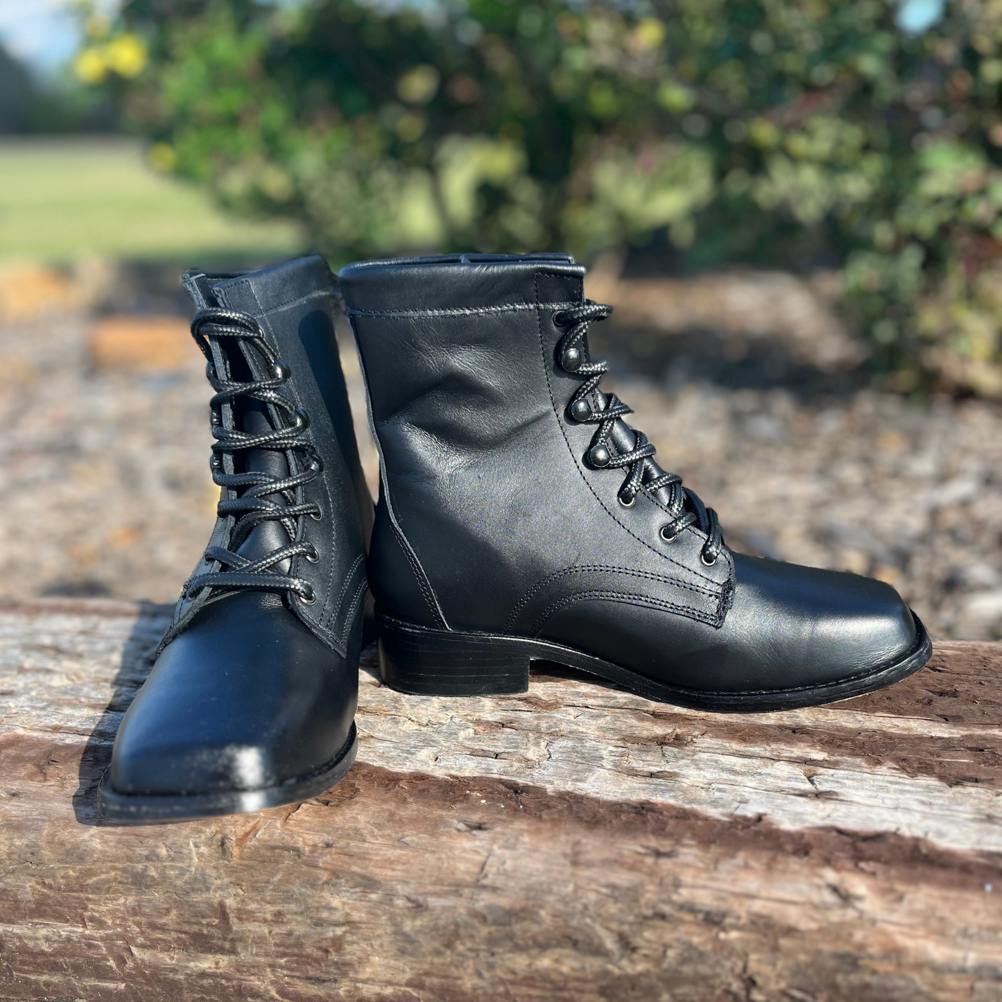 Women’s Black Lace-Up Boots