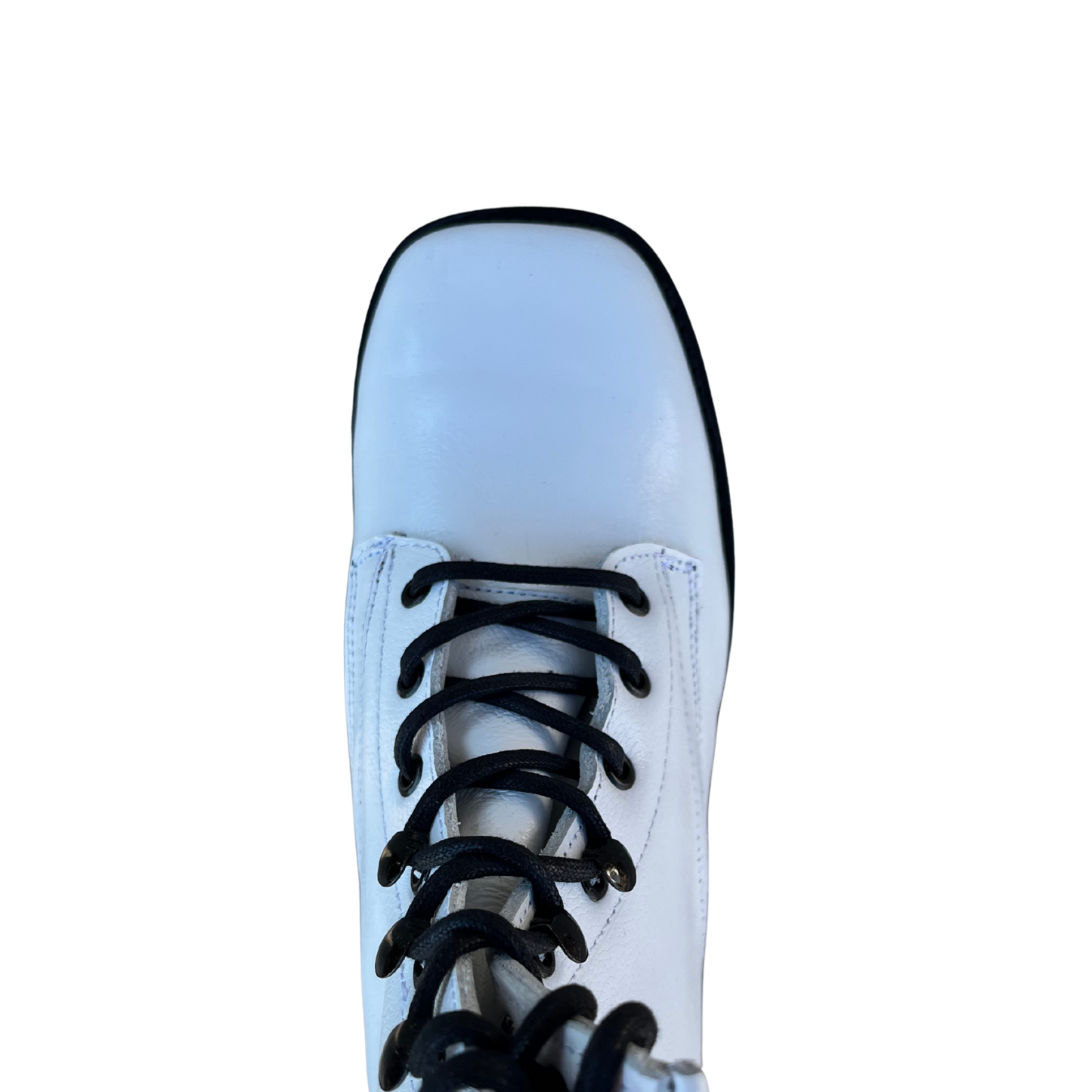 Youth’s White Lace-Up Boots