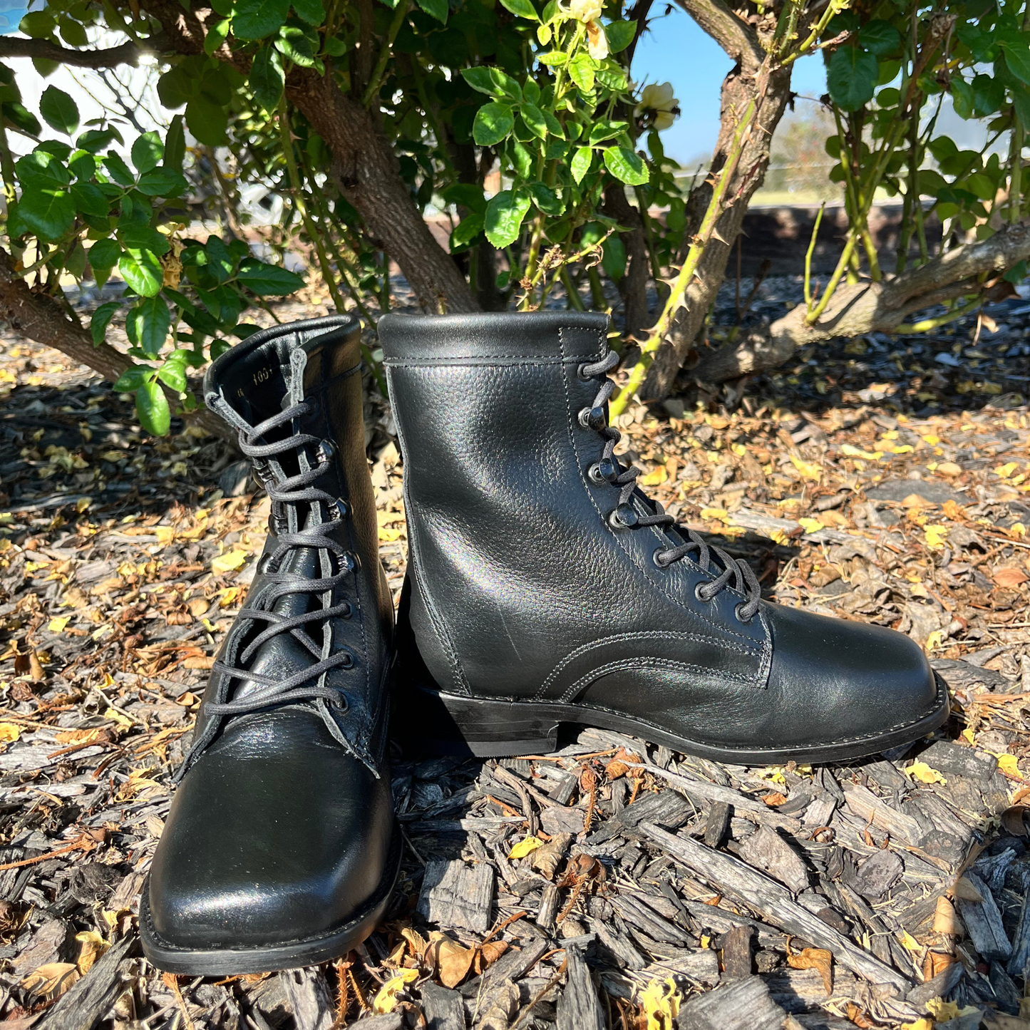 Youth’s Black Lace-Up Boots