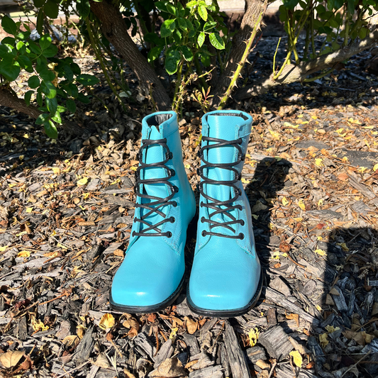 Youth’s Turquoise Lace-Up Boots