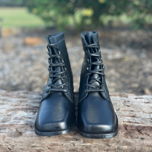 Women’s Black Lace-Up Boots