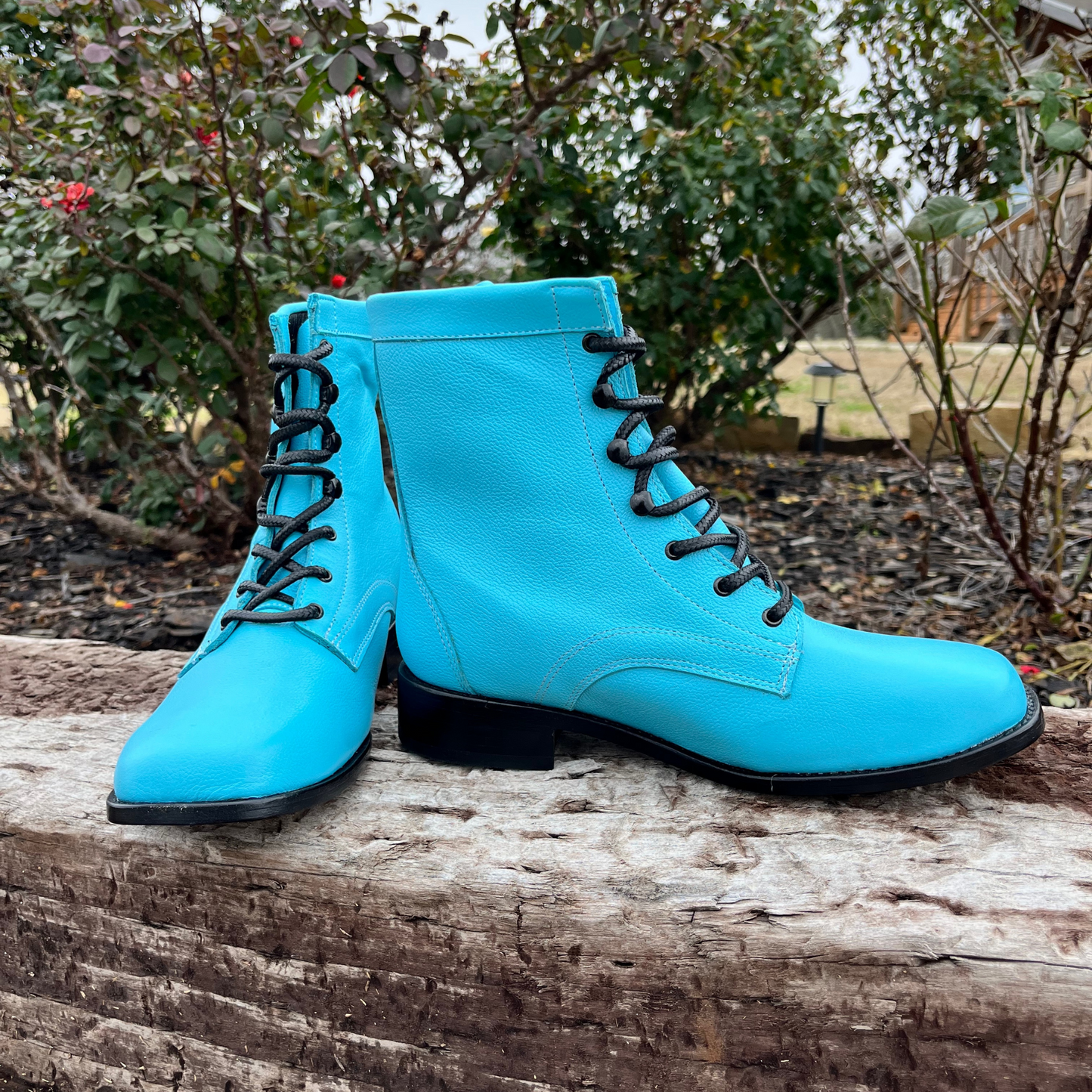 Women’s Turquoise Lace-Up Boots