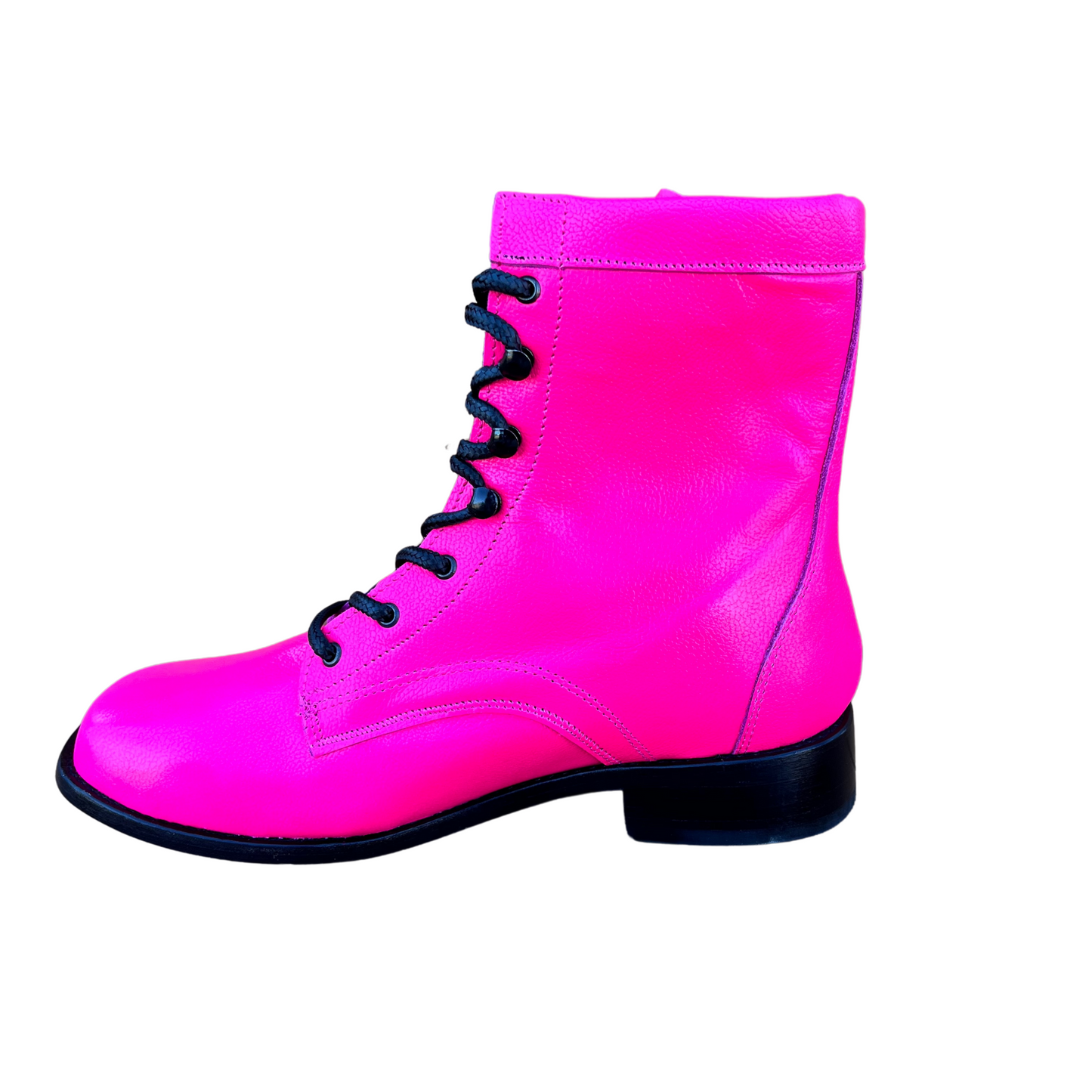 Women’s Pink Lace-Up Boots