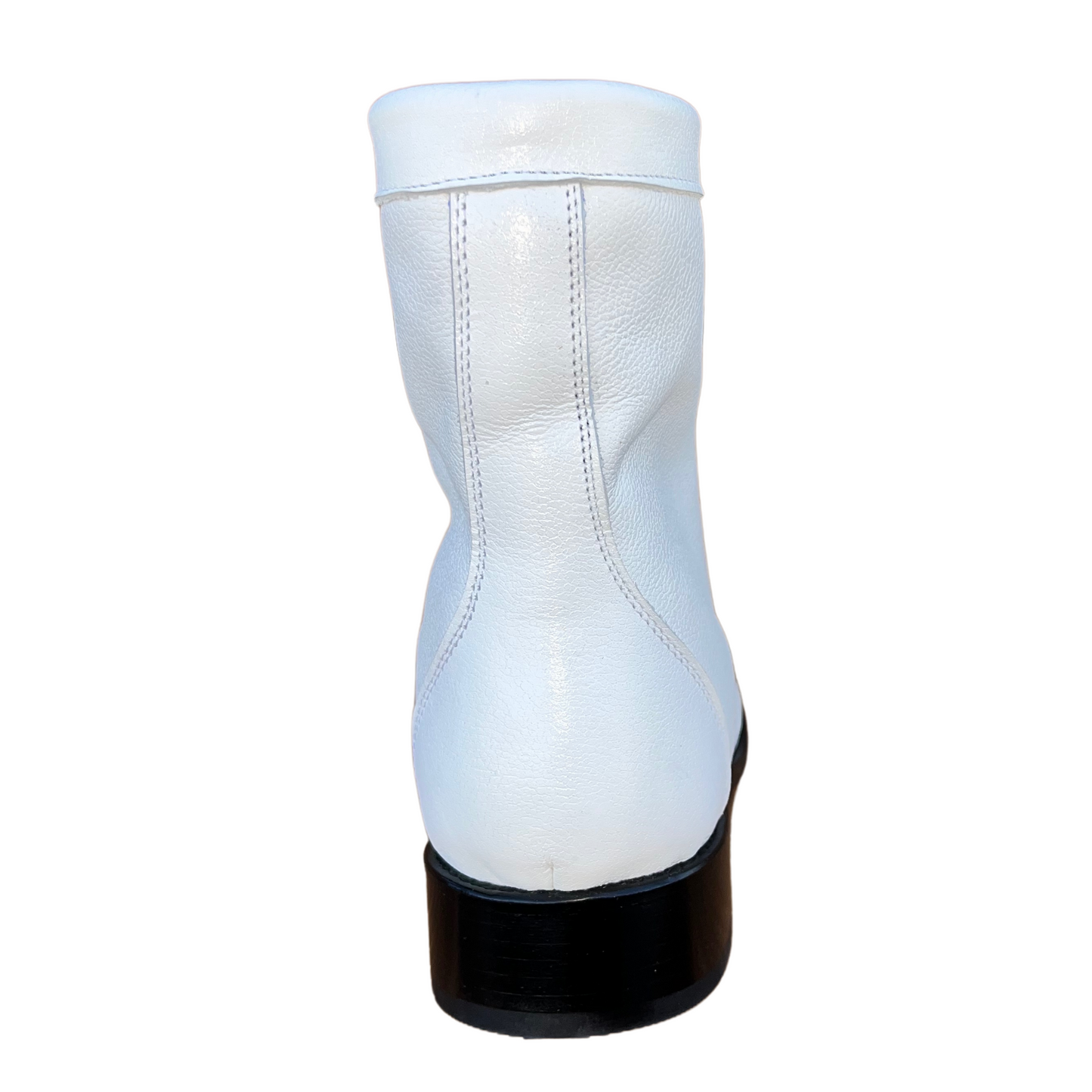 Women’s White Lace-Up Boots