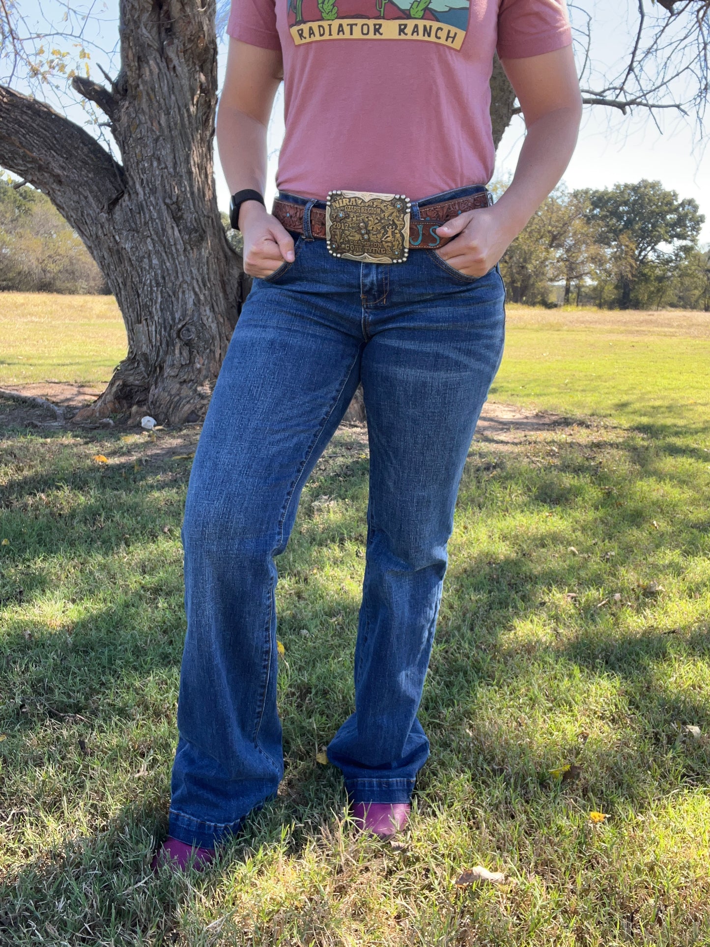 WOMEN'S TROUSER MEDIUM WASH