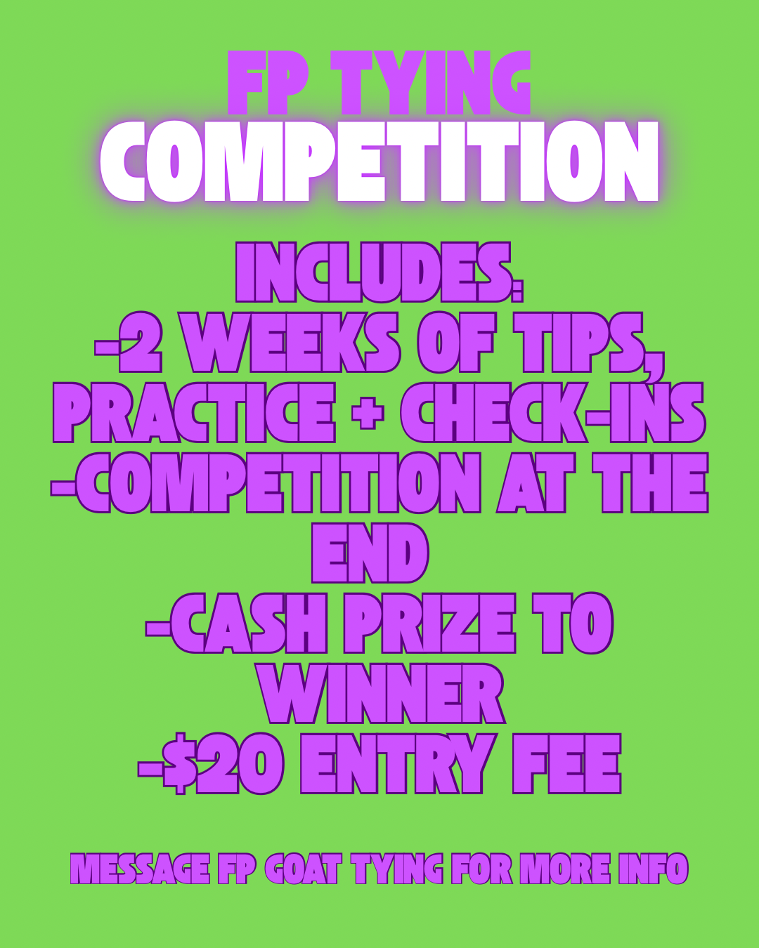 FP TYING COMPETITION – Full Potential Goat Tying